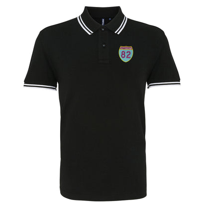 Retro Rotterdam 82 Embroidered Tipped Polo Shirt