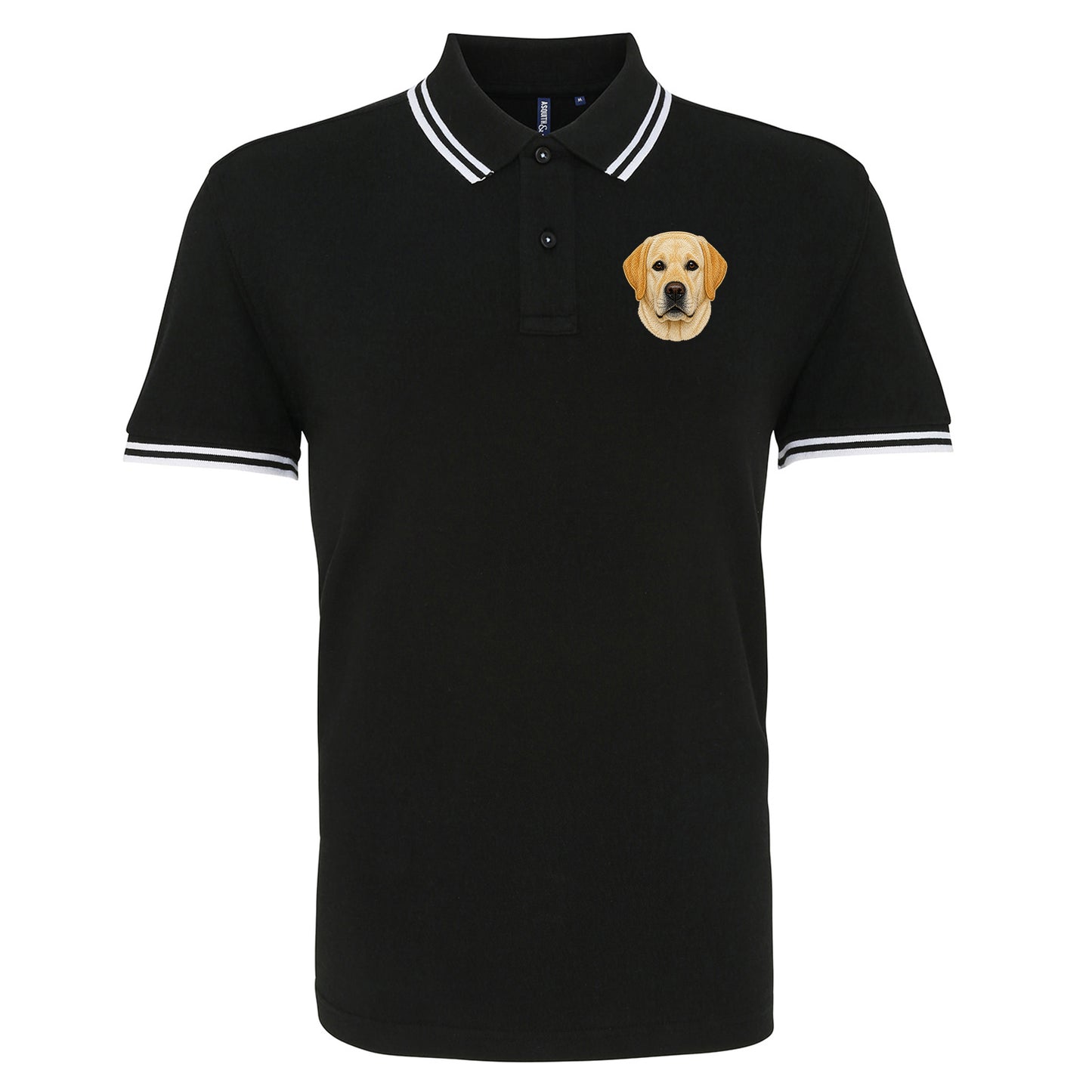 Labrador Dog Face Tipped Polo Shirt