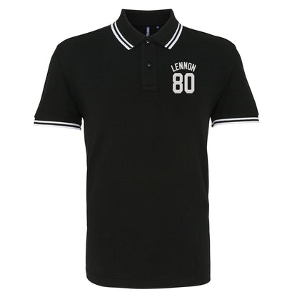 John Lennon Football Tipped Polo Shirt