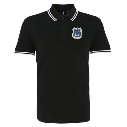 Retro Leeds 1950s Embroidered Tipped Polo Shirt