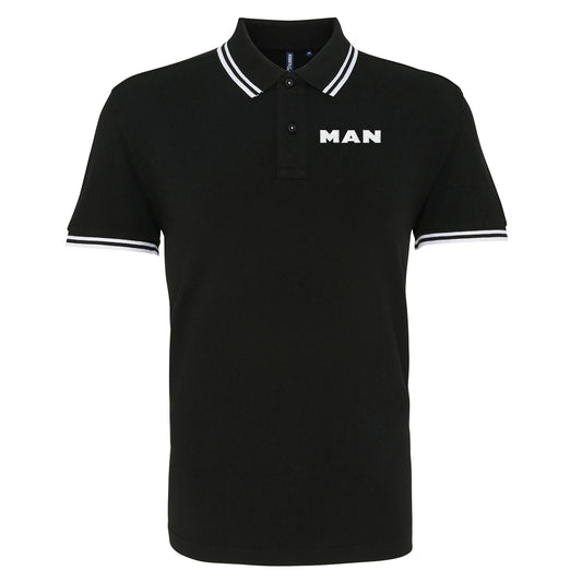 MAN Truck Tipped Polo Shirt