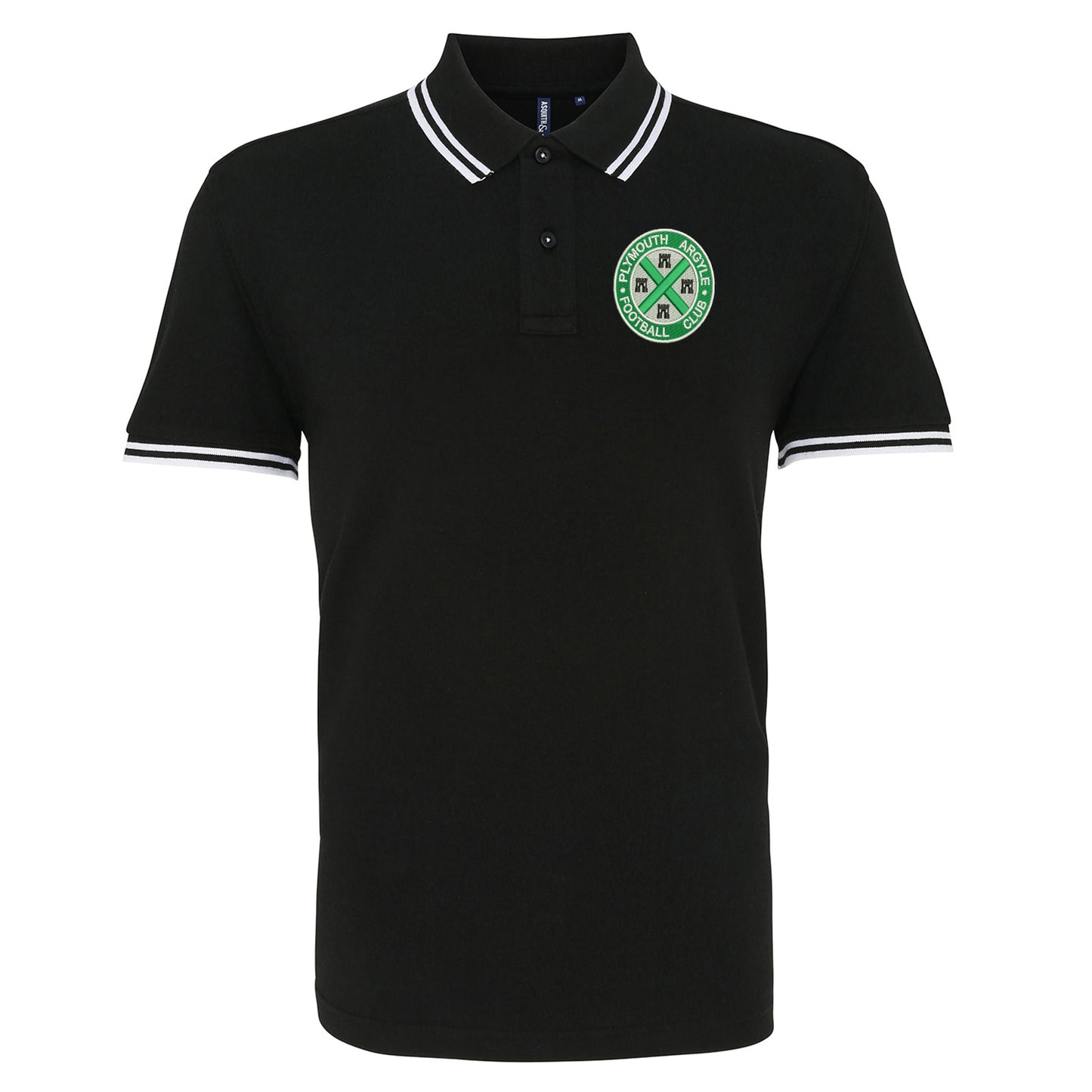 Retro Plymouth 1911 Embroidered Tipped Polo Shirt