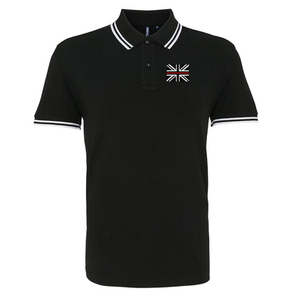 Thin Red Line Union Jack Tipped Polo Shirt