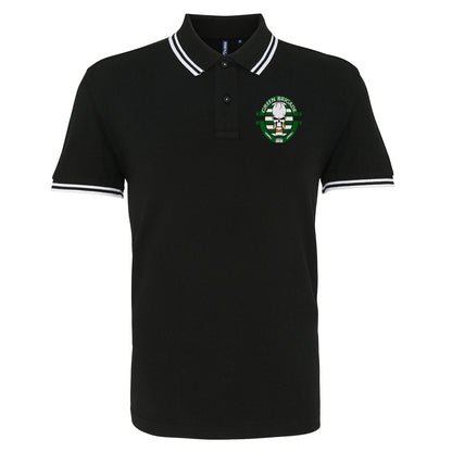 Green Brigade Celtic Football Tipped Polo Shirt 