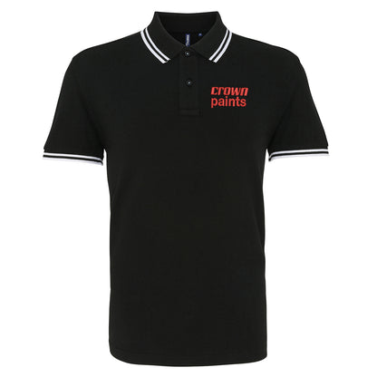 Retro Crown Paints Embroidered Tipped Polo Shirt