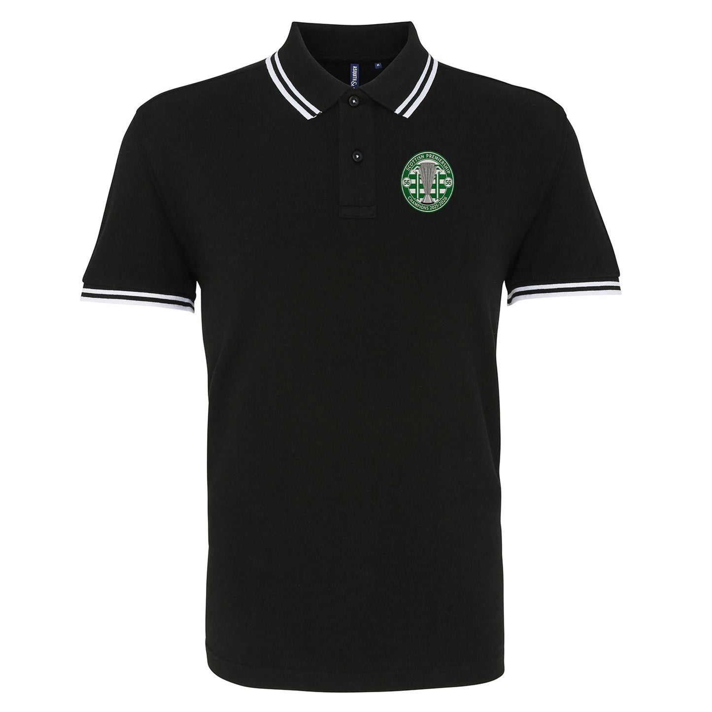Celtic Scottish Champions-2025-2026 Tipped Polo Shirt 