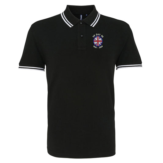 VE Day 80 1945-2025 Tipped Polo Shirt