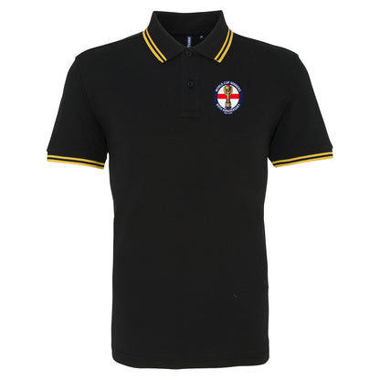 Retro England Football Tipped Polo Shirt