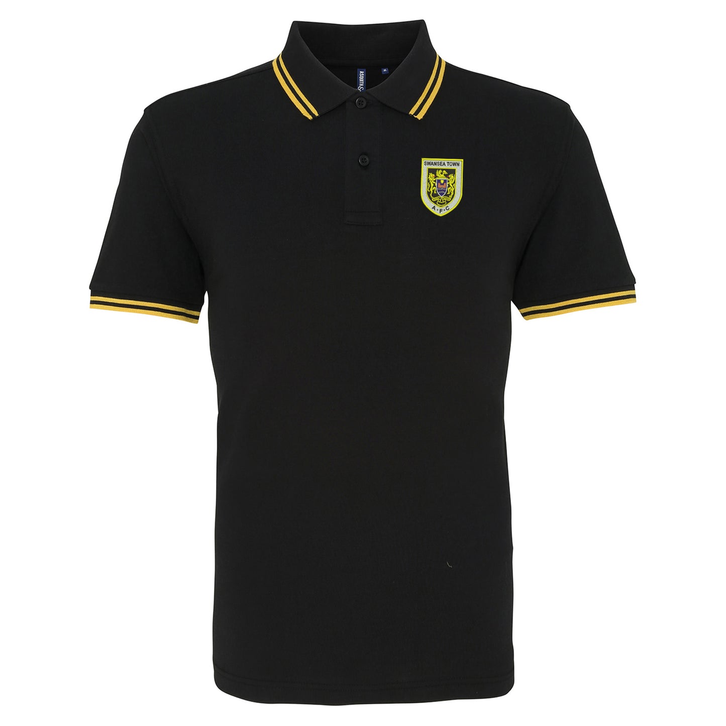 Retro Swansea 1922 Embroidered Tipped Polo Shirt