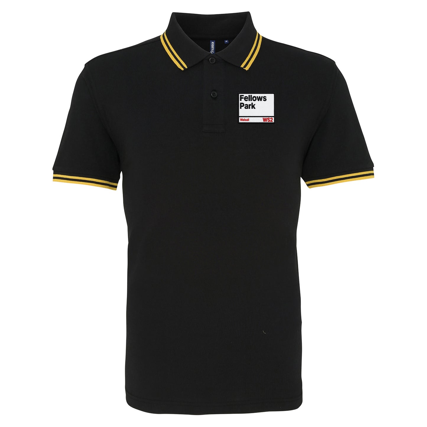 Retro Fellows Park Walsall Football Tipped Polo Shirt