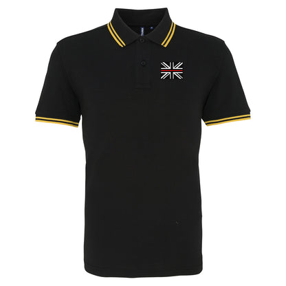 Thin Red Line Union Jack Tipped Polo Shirt