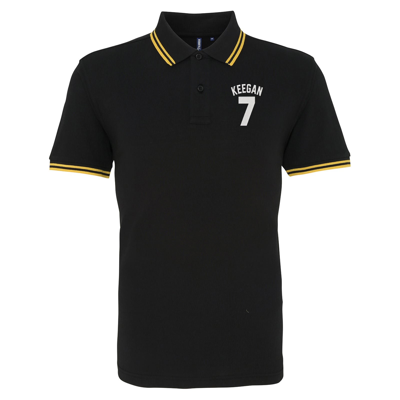 Kevin Keegan Football Tipped Polo Shirt 