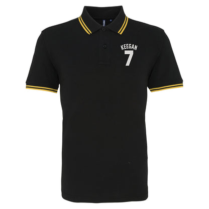 Kevin Keegan Football Tipped Polo Shirt 