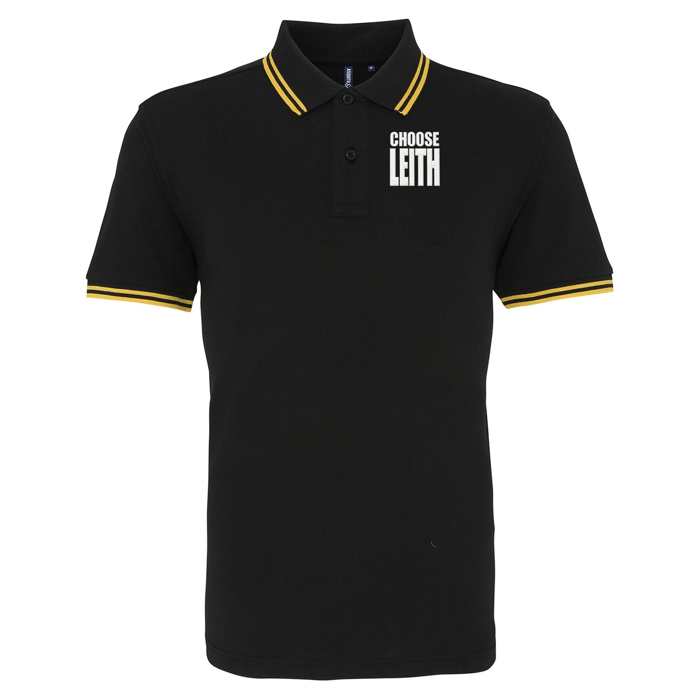 Hibs FC Choose Leith Football Tipped Polo Shirt