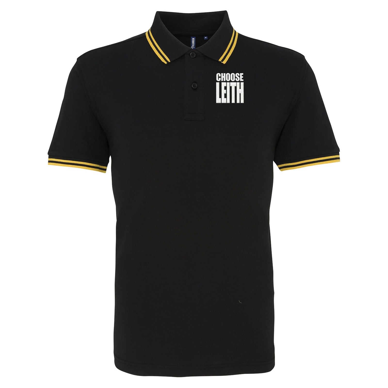 Hibs FC Choose Leith Football Tipped Polo Shirt