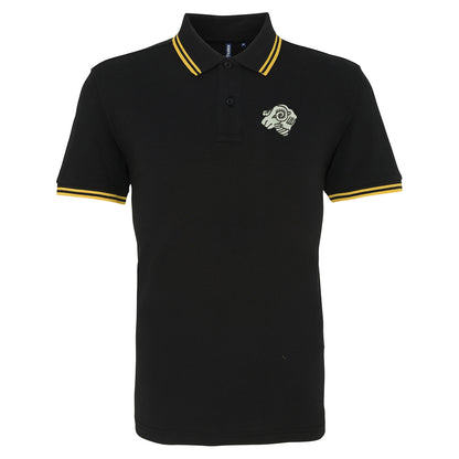 Retro Derby 1968 Embroidered Tipped Polo Shirt