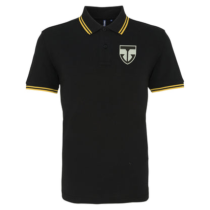 Retro Ayr United Embroidered Tipped Polo Shirt