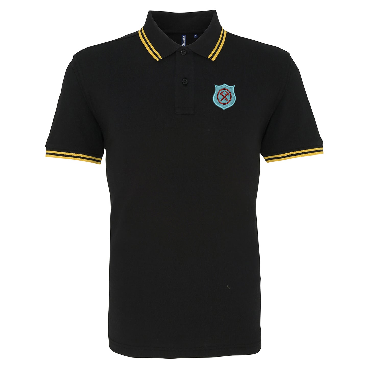 Retro West Ham 1923 Embroidered Tipped Polo Shirt