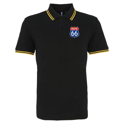 Route 66 Tipped Polo Shirt 