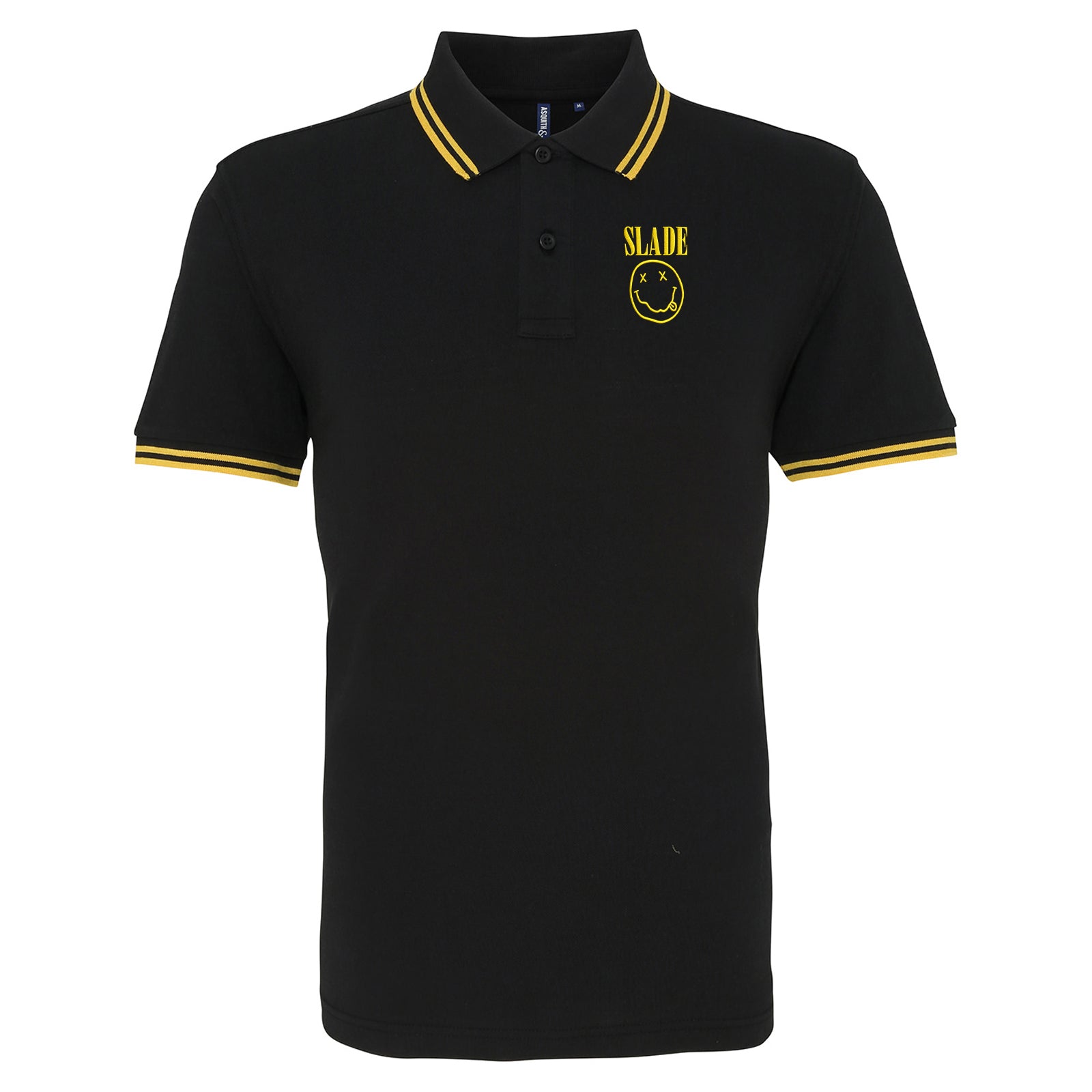 Classic Slade Nirvana Robbie Williams Tipped Polo Shirt