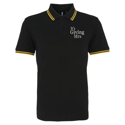 It's Giving Mrs Tipped Polo Shirt