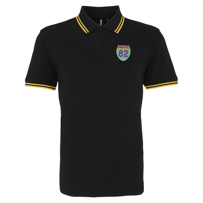 Retro Rotterdam 82 Embroidered Tipped Polo Shirt