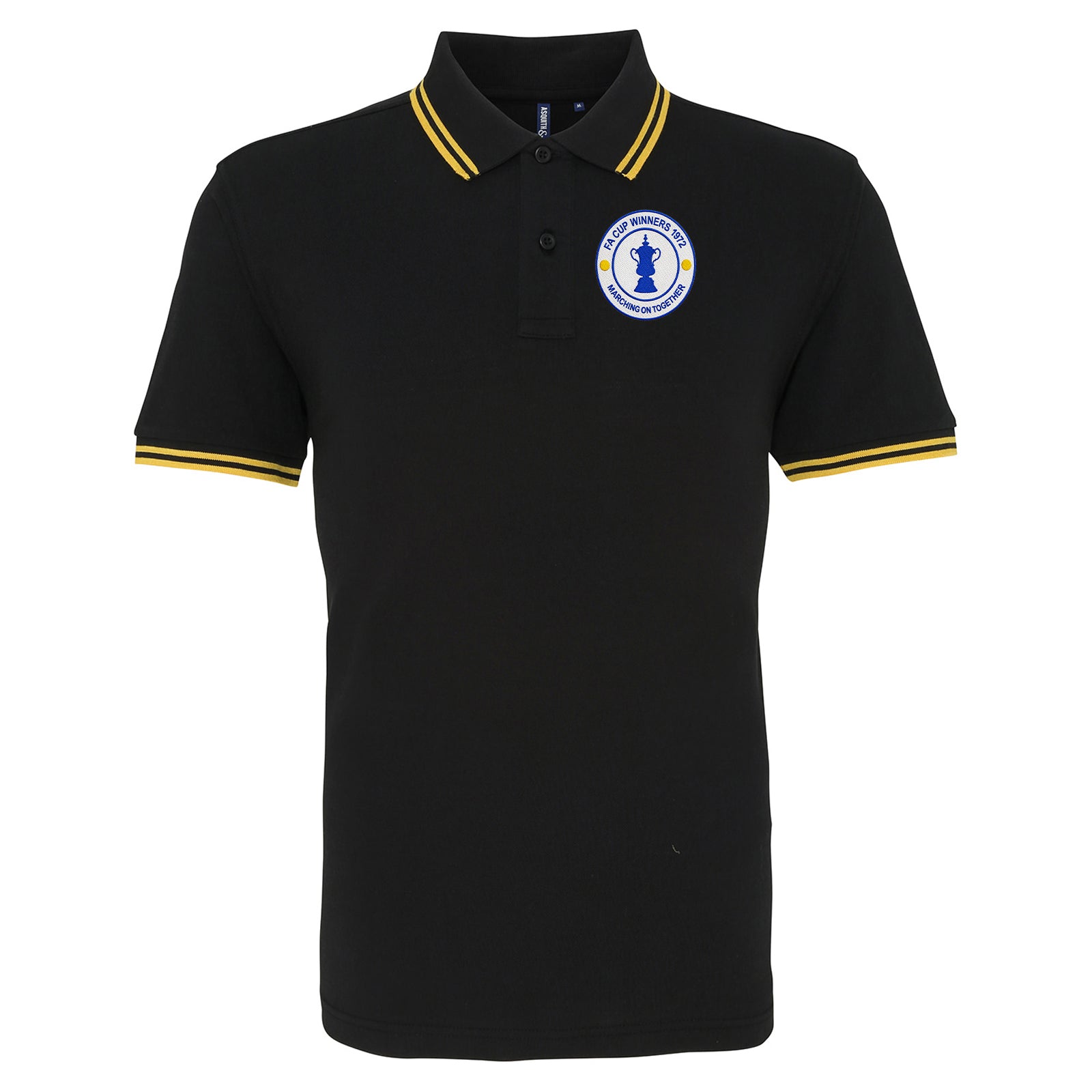 Old School Leeds United Tipped Polo Shirt 