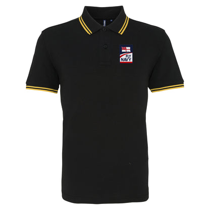 Fly Royal Navy Tipped Polo Shirt
