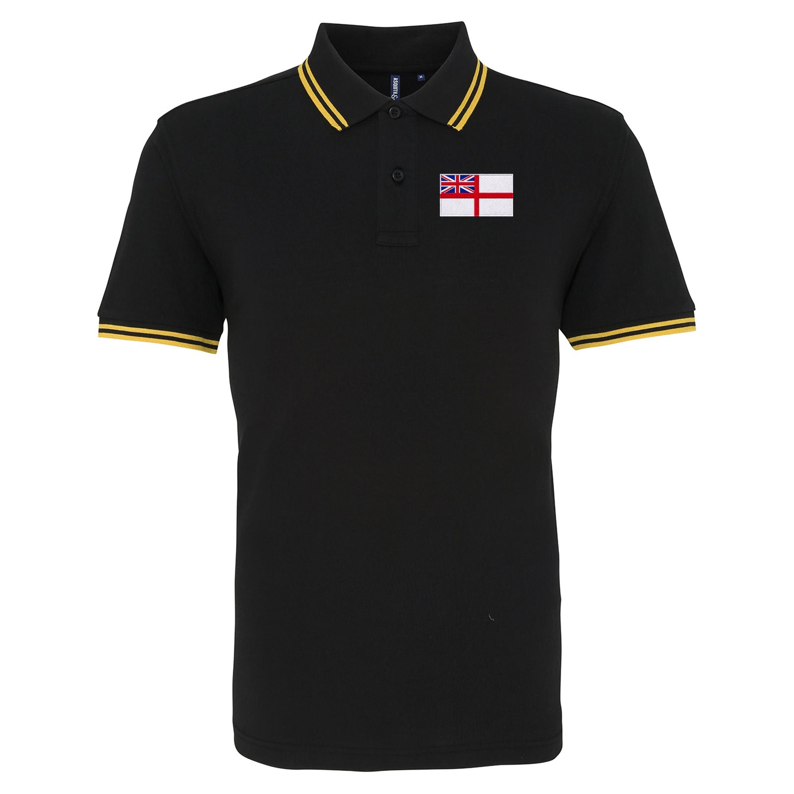 Royal Navy White Ensign Flag Tipped Polo Shirt