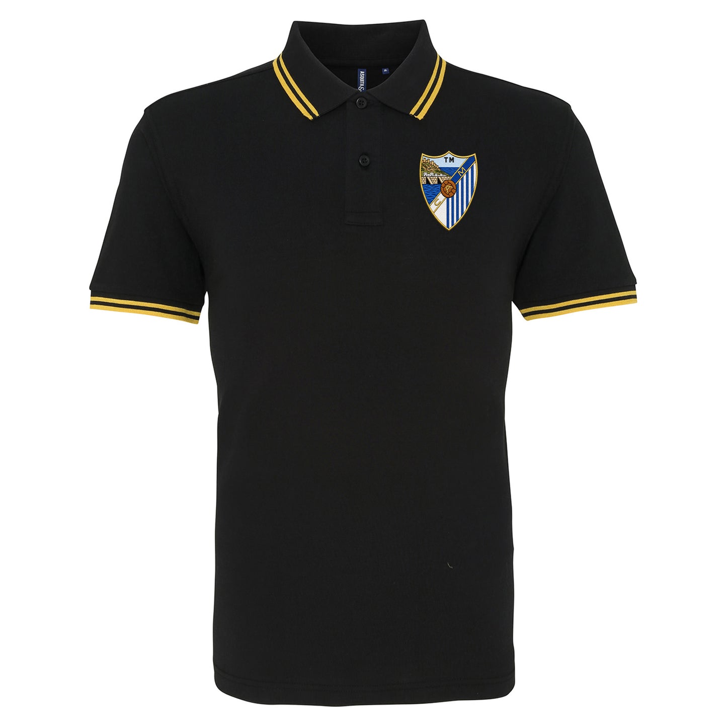 Retro Malaga 1948 Football Tipped Polo Shirt