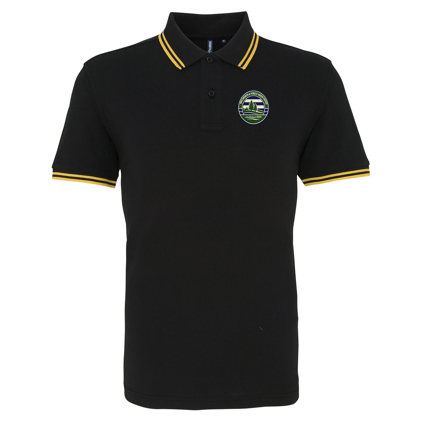 Retro Forest Green Rovers Tipped Polo Shirt