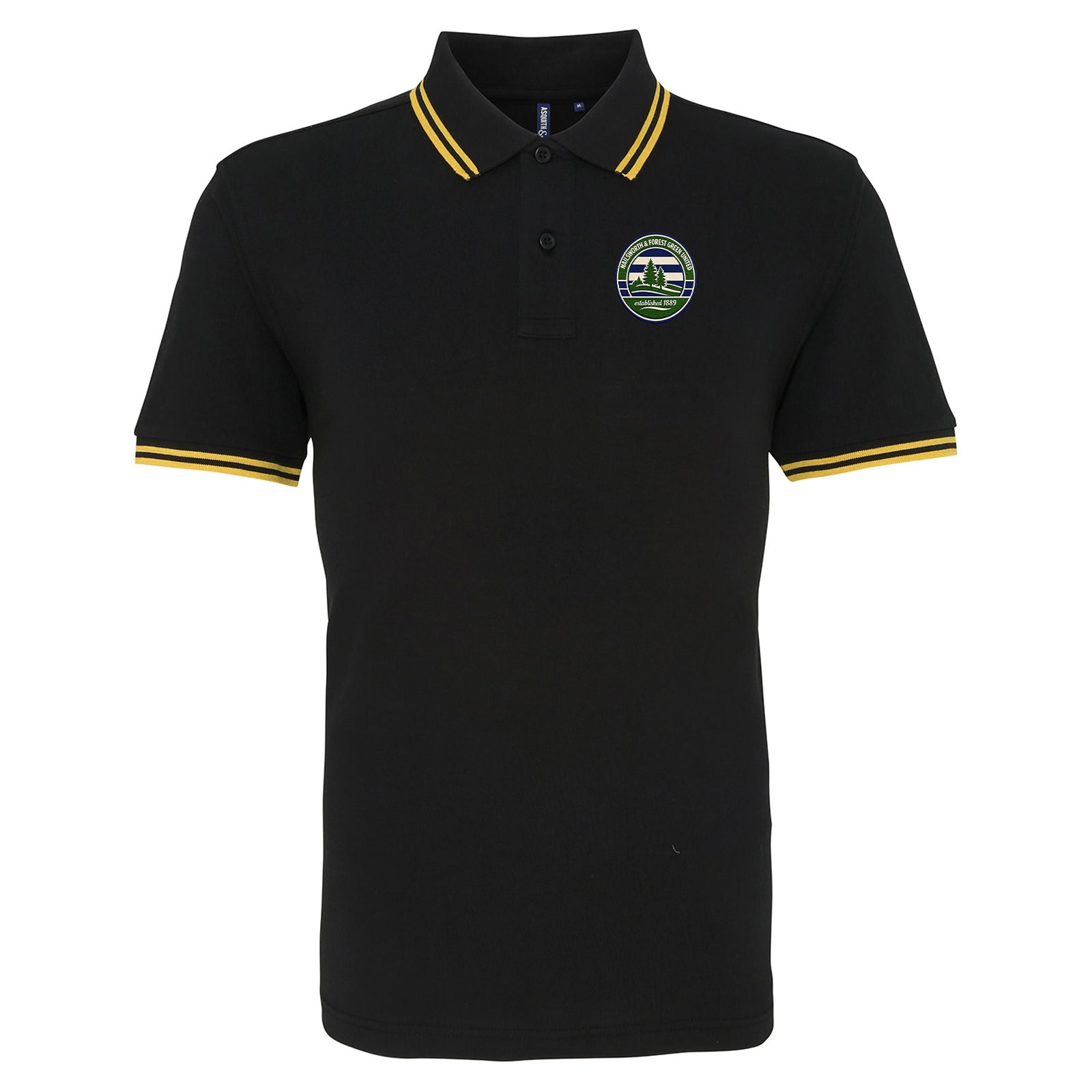 Retro Forest Green Rovers Tipped Polo Shirt