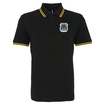 Retro Leeds 1950s Embroidered Tipped Polo Shirt