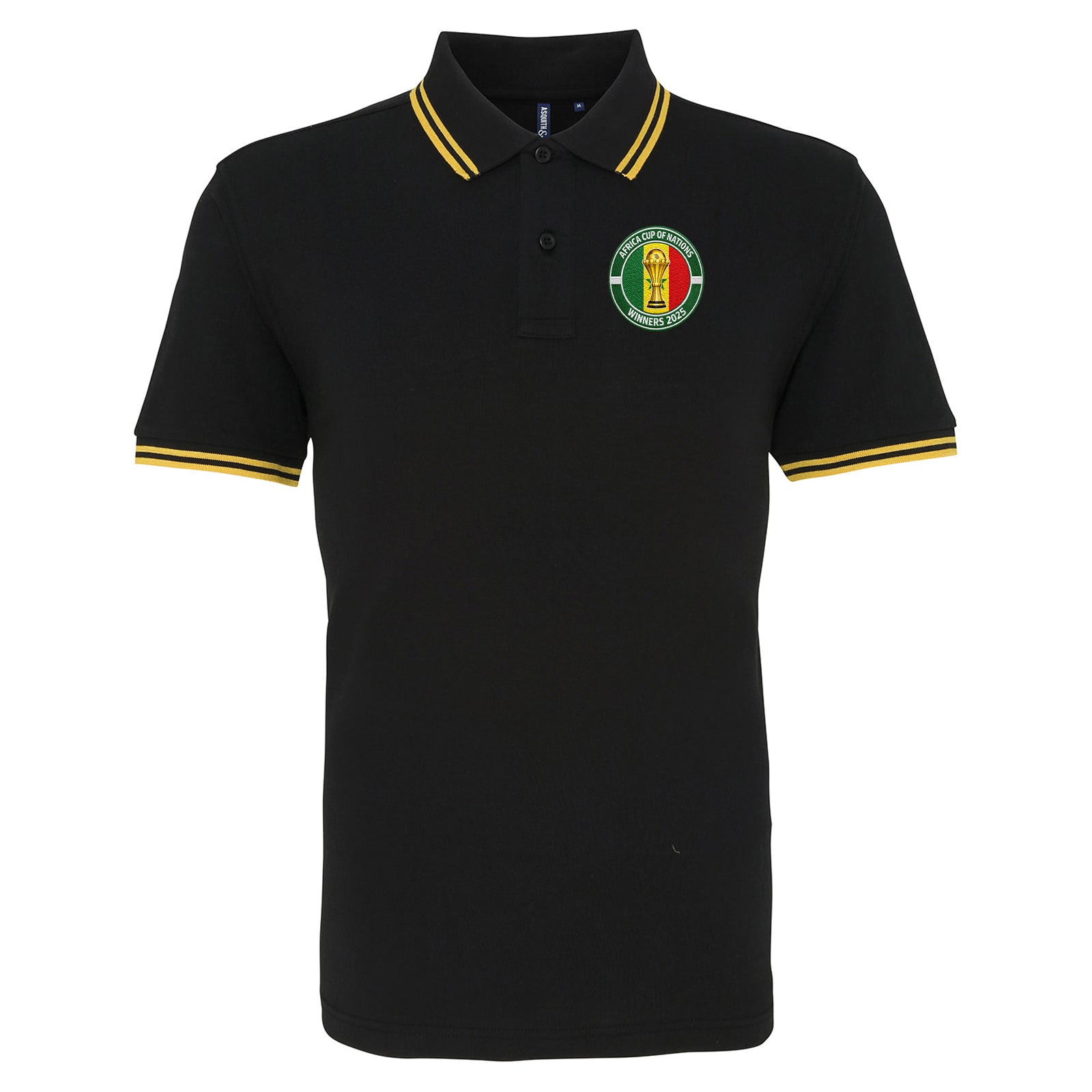 Senegal AFCON Winners 2025 Tipped Polo Shirt