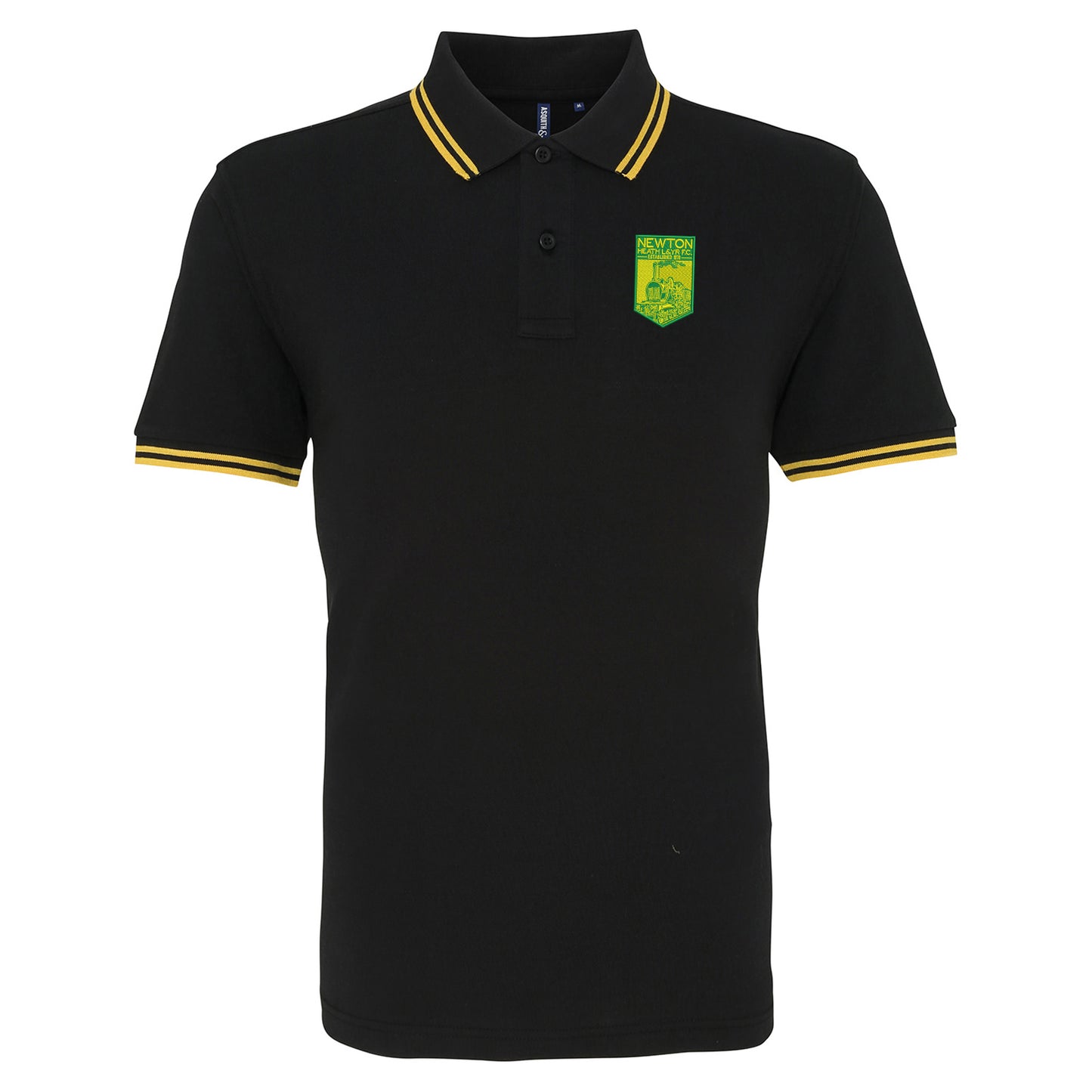 Retro Newton Heath LYR Embroidered Tipped Polo Shirt