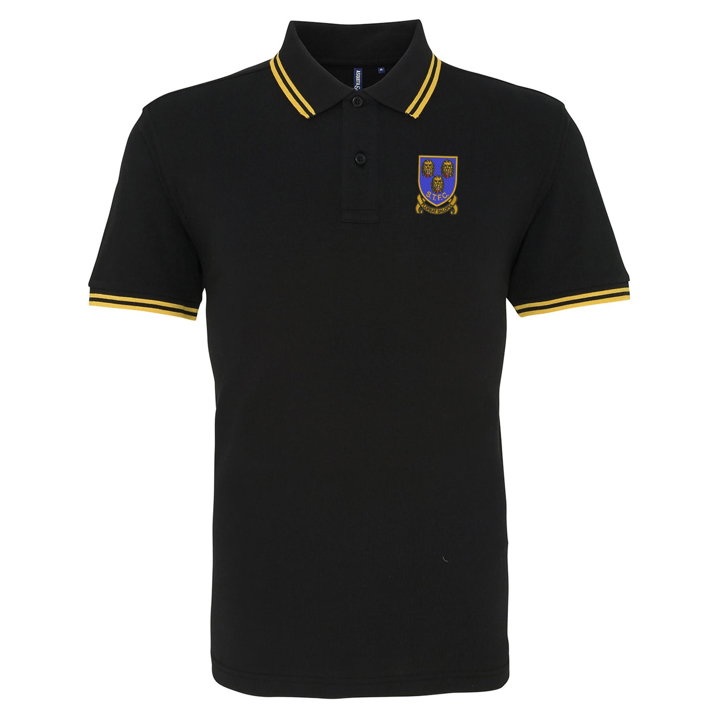 Retro Shrewsbury 1993 Embroidered Tipped Polo Shirt