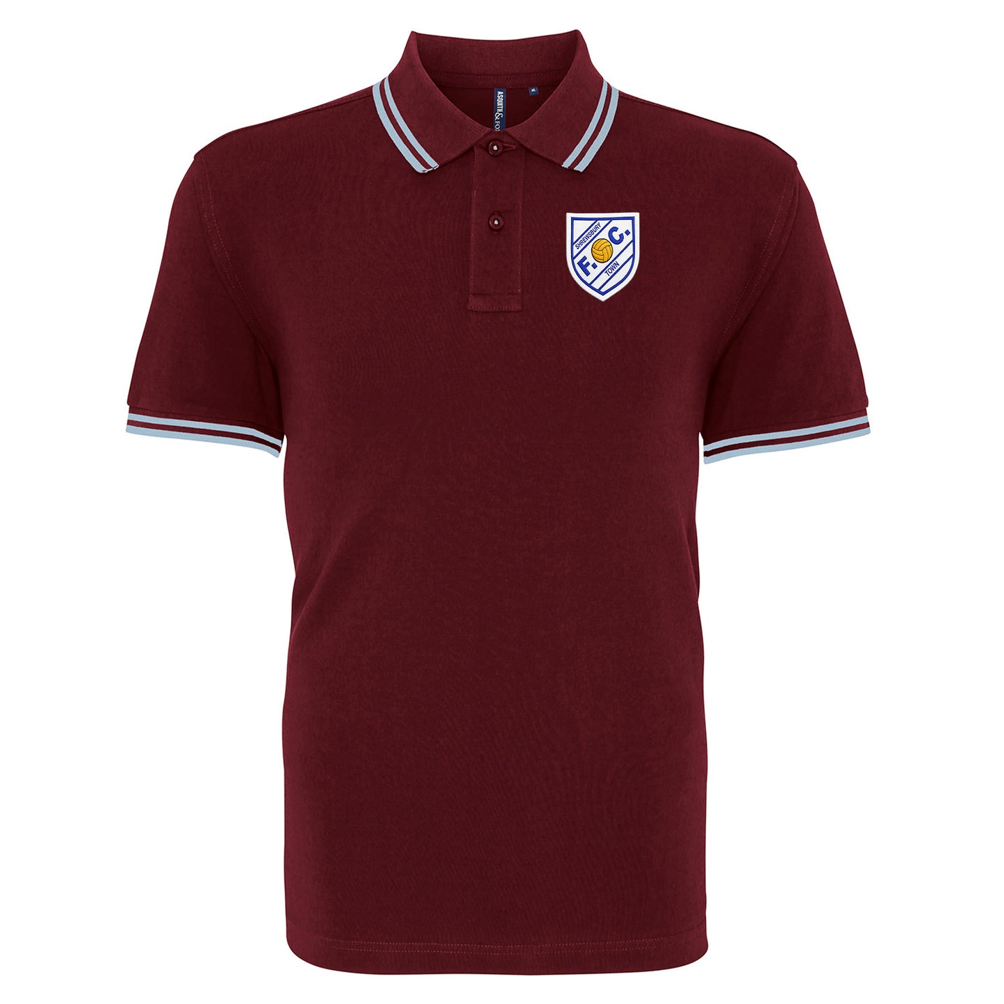 Old School Shrewsbury Town Football Tipped Polo Shirt