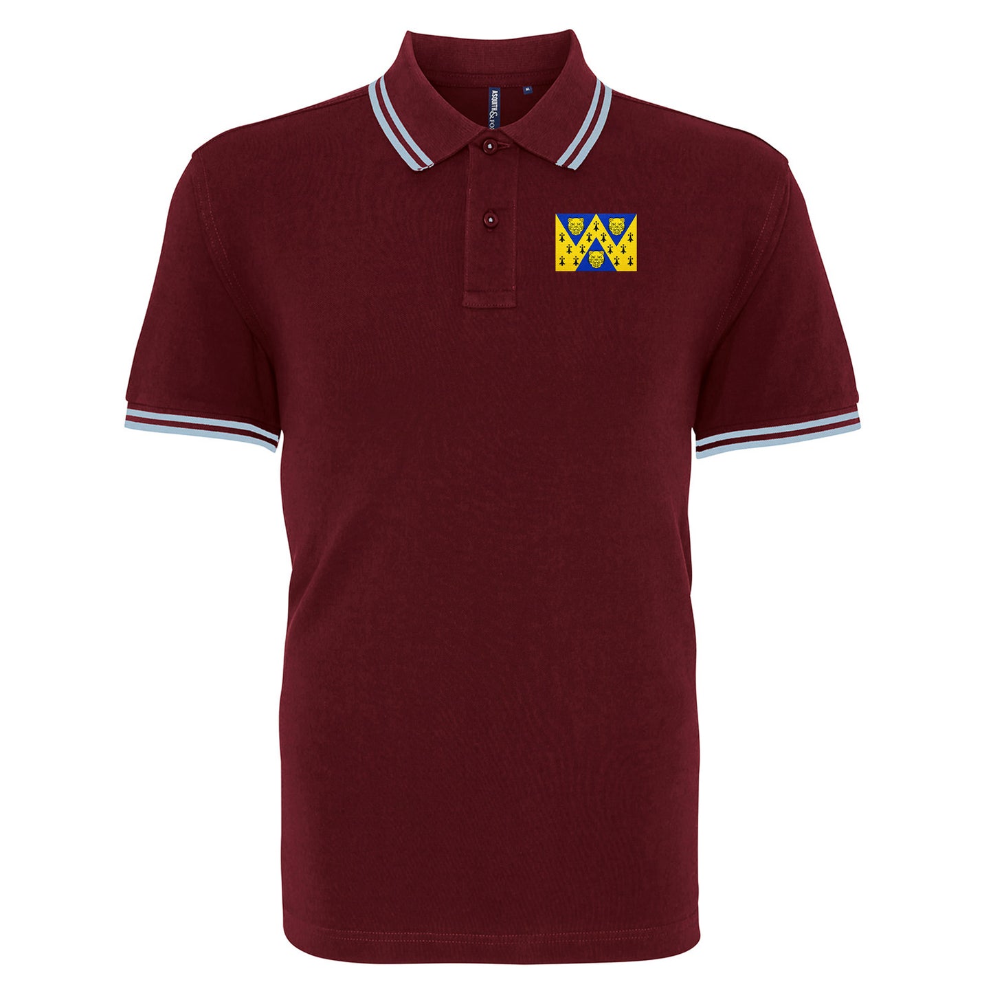 Flag of Shropshire Tipped Polo Shirt