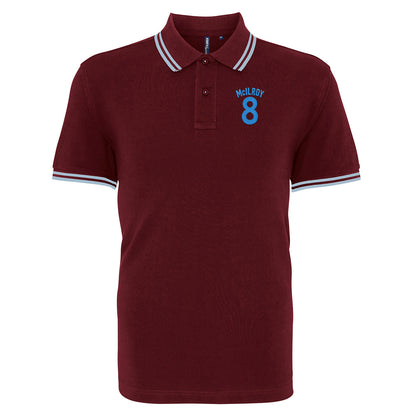 Jimmy McIlroy Burnley Football Tipped Polo Shirt
