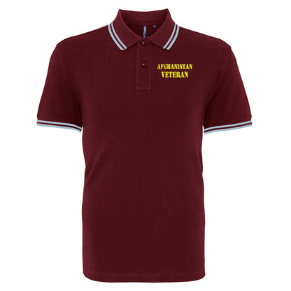 Afghanistan Veteran Tipped Polo Shirt