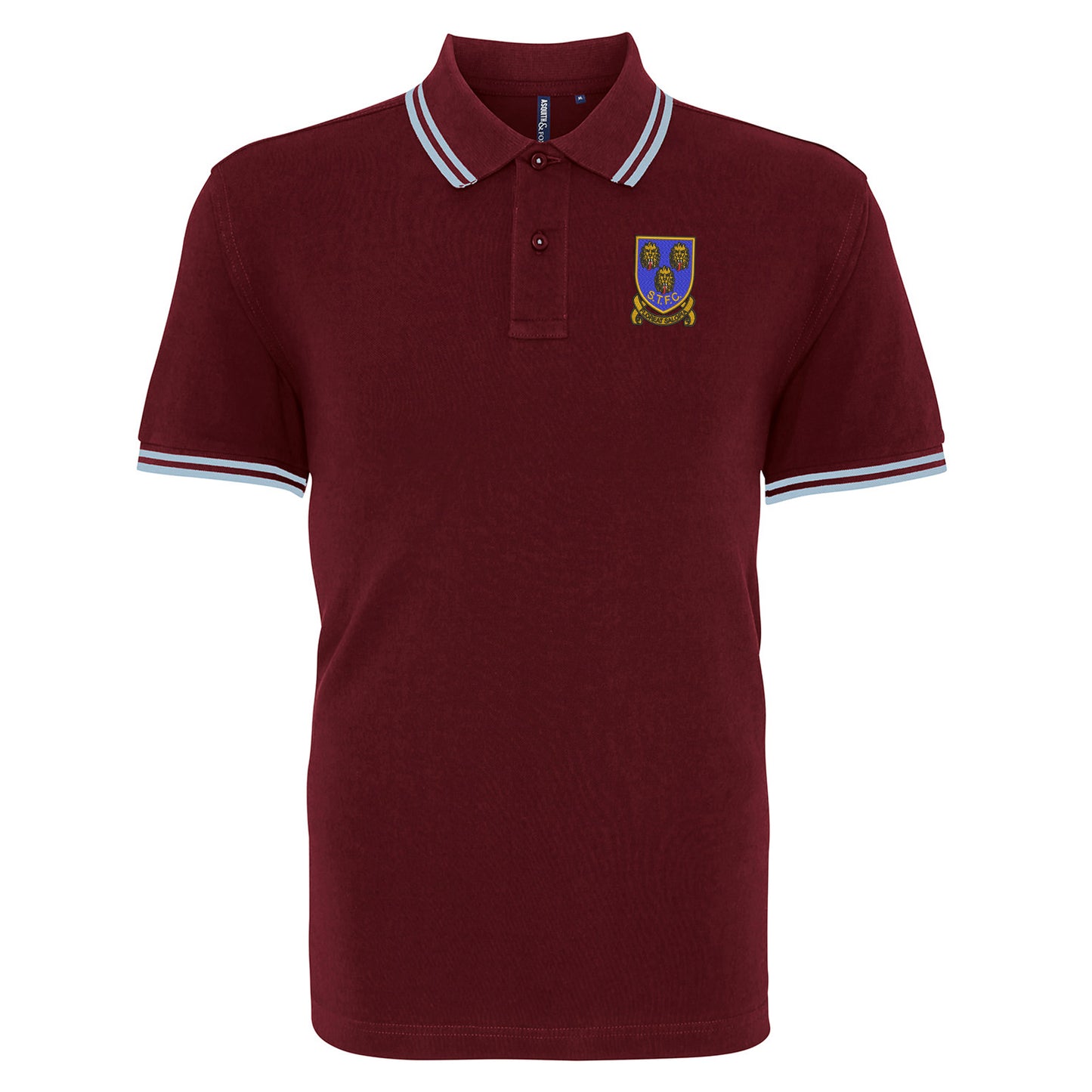 Retro Shrewsbury 1993 Embroidered Tipped Polo Shirt