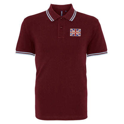Leicester Coloured Embroidered Union Jack Tipped Polo Shirt