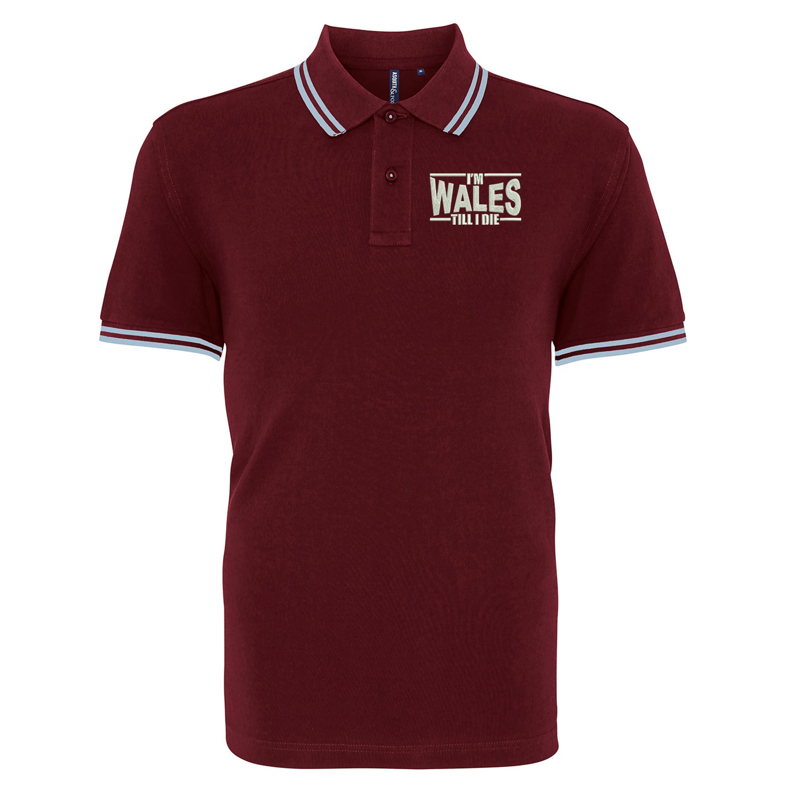 I’m Wales Till I Die Tipped Polo Shirt