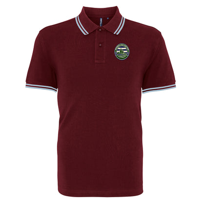 Retro Forest Green Rovers Tipped Polo Shirt