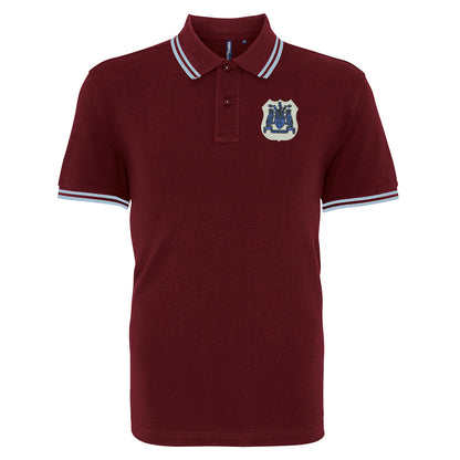 Retro Leeds 1950s Embroidered Tipped Polo Shirt