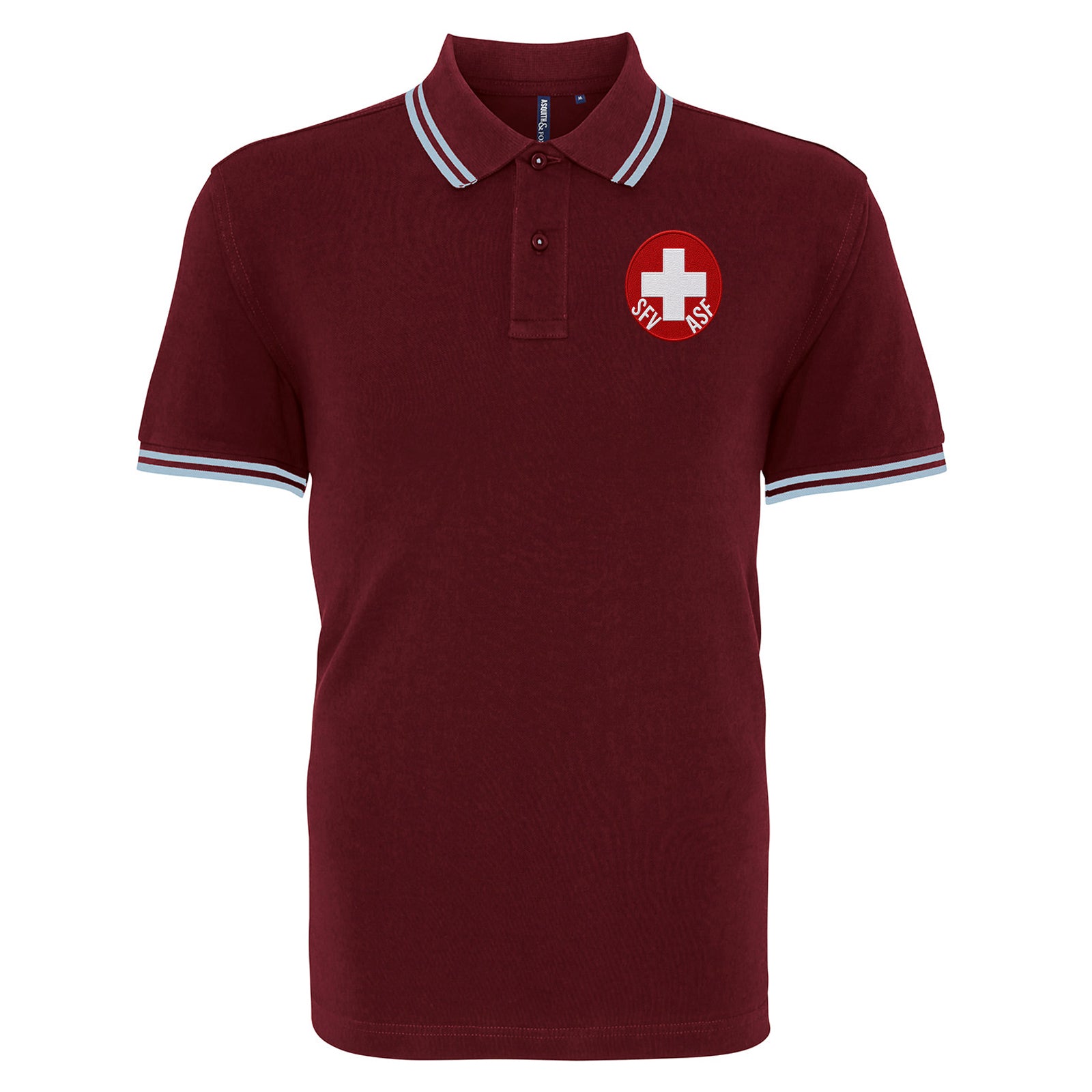 Switzerland Football Tipped Polo Shirt