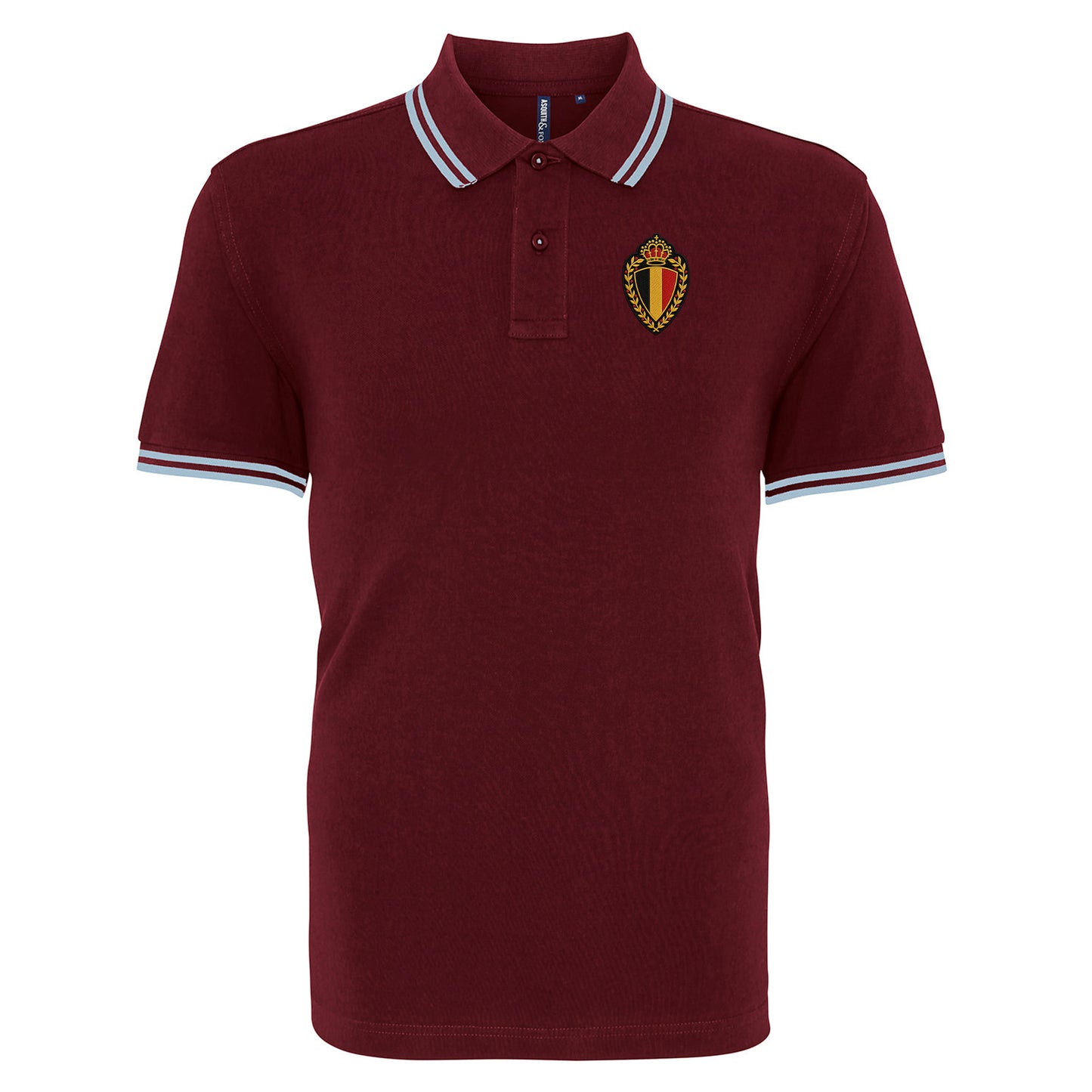 Classic Belgium Football Tipped Polo Shirt