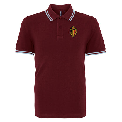 Classic Belgium Football Tipped Polo Shirt