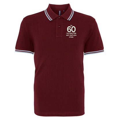 60th Birthday Tipped Polo Shirt