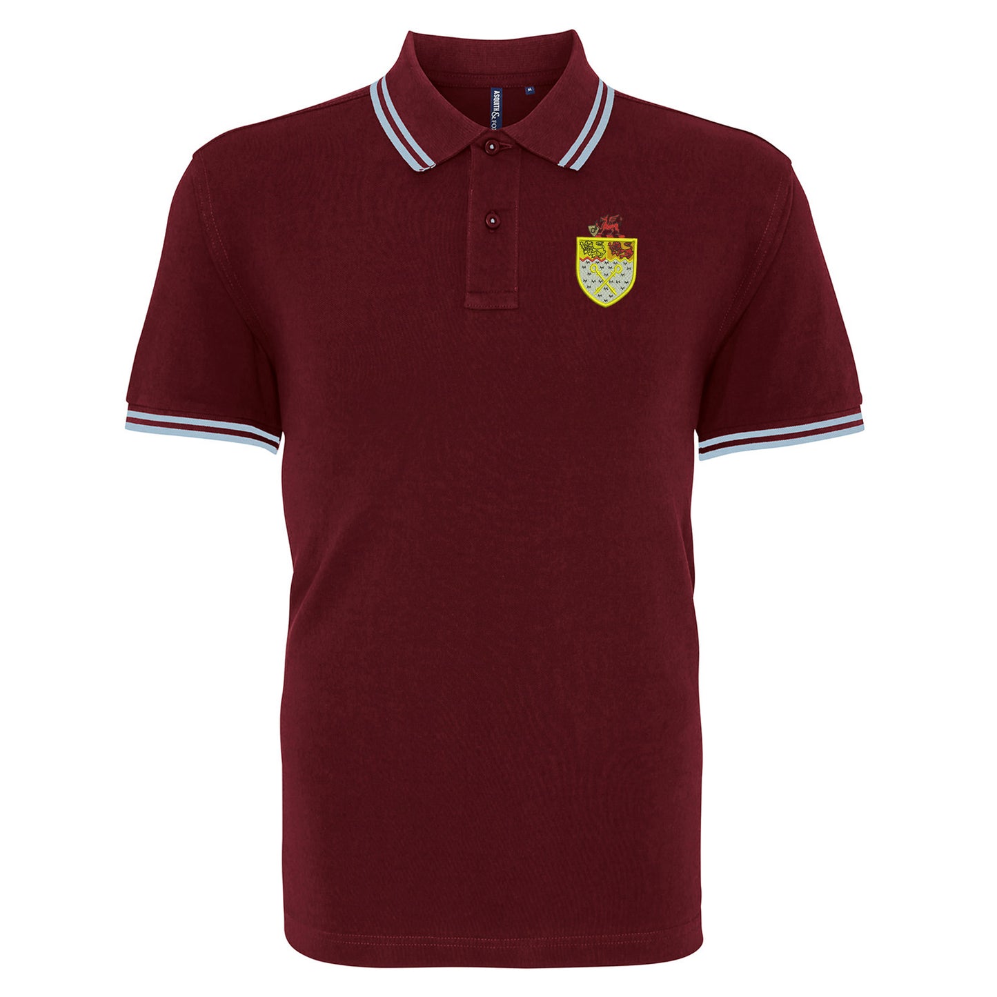 Retro Wrexham 1967 Embroidered Tipped Polo Shirt